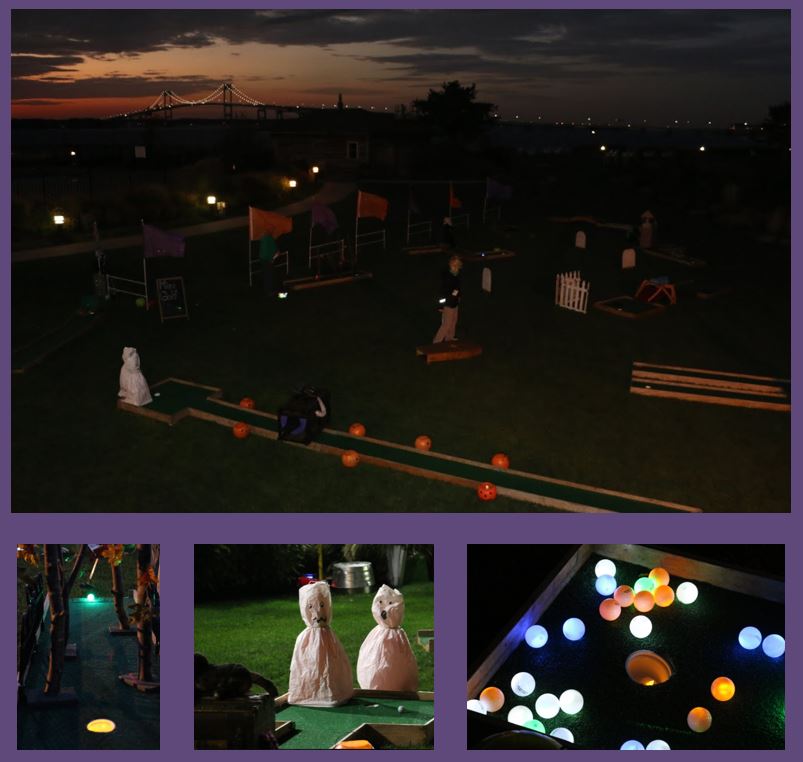 Halloween Mini Golf in the Dark